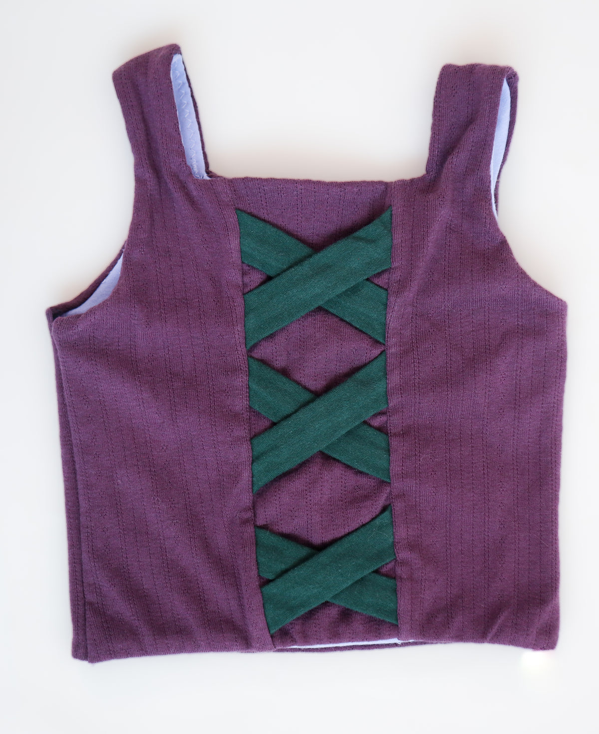 Violet Bodice in Deep Purple Pointelle
