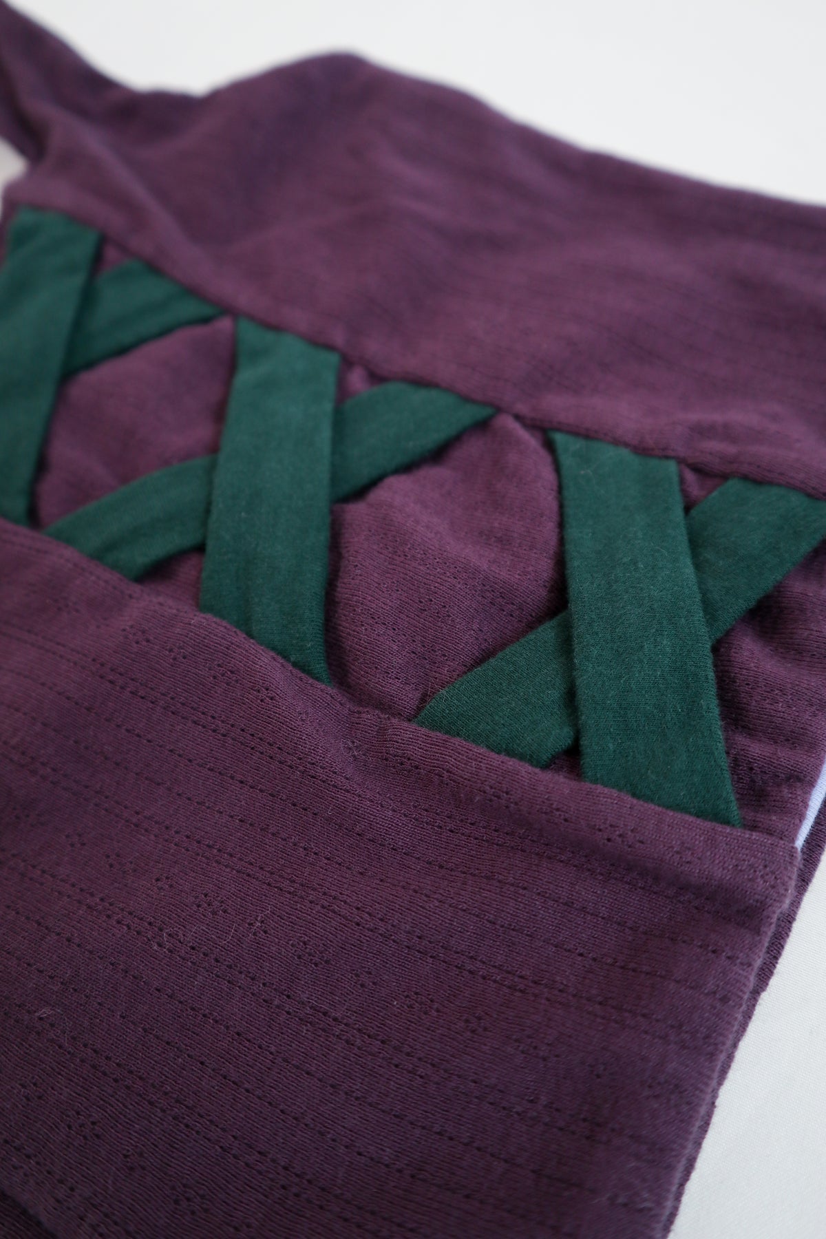 Violet Bodice in Deep Purple Pointelle